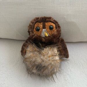 Ganz Owl Plush – Brown Woodland Owl – Soft Stuffed Animal – Vintage 9”